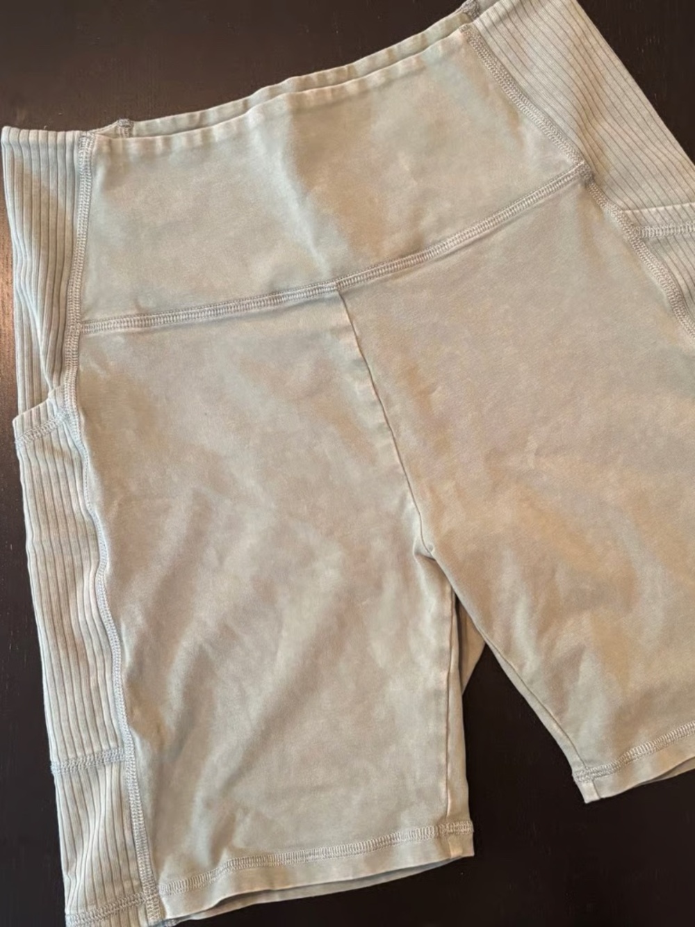 Aerie Sage Green Biker Shorts with Pockets